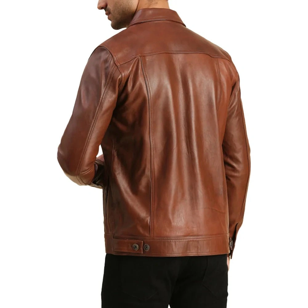 Veste Moto Homme Cuir Véritable Marron: L'Élégance Rebelle sur la Route!