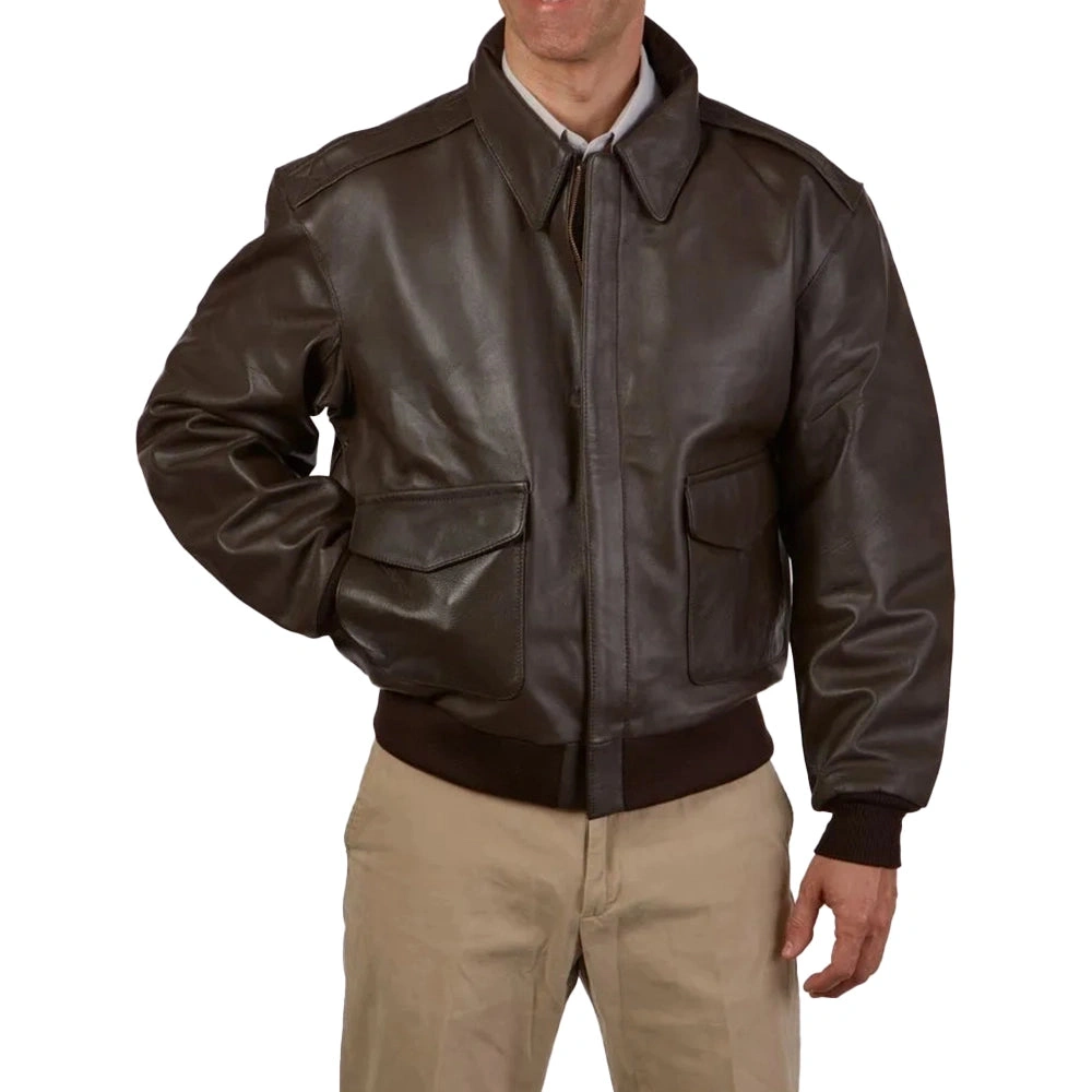 Veste Aviateur Cuir Marron Vieilli A2 : L'Esprit Rebelle, Le Style Intemporel.